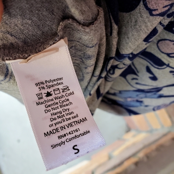 LuLaRoe Disney Women's Gray and Blue Mickey Mouse Print Carly Dress Size Small - Picture 8 of 16